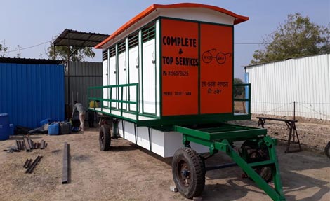 6 seater mobile toilet van, 10 seater mobile toilet van,