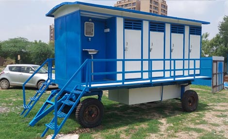 6 seater mobile toilet van, 10 seater mobile toilet van,