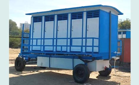 6 seater mobile toilet van, 10 seater mobile toilet van,